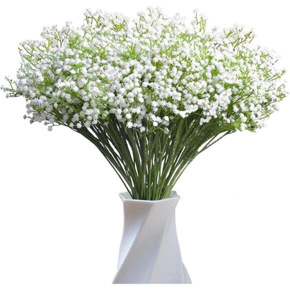 Babys Breath Artificial Flowers, 24 Pcs Fake Flowers Gypsophila Bouquet Fall - Picture 1 of 6